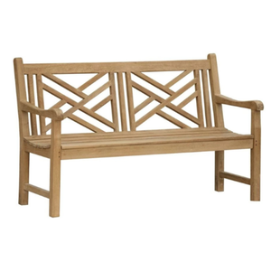 Wooden <b>2</b> <b>Seater</b> Patio <b>Bench</b> Traditional Design Durable Outdoor Furniture Cross Back <b>Garden</b> <b>Bench</b> - Product Image 5