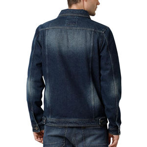 Streetwear oversized <b>men</b> <b>denim</b> <b>jacket</b> ripped design thick lined blue jean outerwear sherpa collar for winter casual - Product Image 6