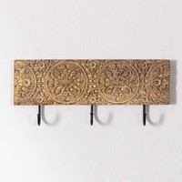 Porte-manteau mural en bois Vandana Flux Radiant