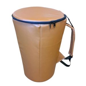 Mochila con estampado de cebra estilo africano diseñada para transportar instrumentos musicales como un tambor djembé - Product Image 4