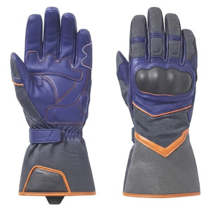 Guantes de Carreras de Cuero de Dedo Completo con Correa Ajustable para Muñeca, Cierre de Gancho y Bucle, Protección Antideslizante para la Palma, Impermeables y Compatibles con Pantallas Táctiles para Conducción - Product Image 2