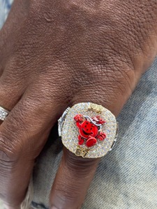 Premium VVS Moissanite Diamond Hip Hop <b>Ring</b> for <b>Men</b> 925 <b>Sterling</b> <b>Silver</b> Iced Out Luxury Fashion and Party Wear Jewelry - Product Image 5