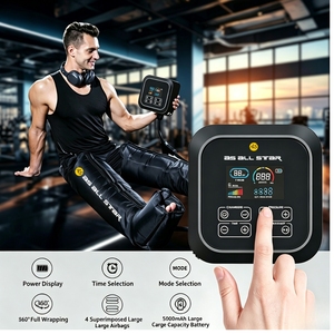 Masseur de jambes All Star à 4 chambres, rechargeable par USB, contrôle de la durée, télécommande sans fil - Product Image 4