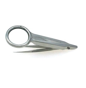 Professional Eyebrow Tweezers Magnifying Glass Slant Tip High Carbon Steel Ingrown Hair Splinter <b>Remover</b> <b>Tool</b> - Product Image 3