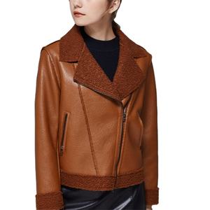 Chaqueta de Motociclista de Piel de Oveja para Mujer, Diseño de Moda, Nueva Llegada, Calidad Premium, Venta al por Mayor, Personalizable, Transpirable, Talla Grande - Product Image 1