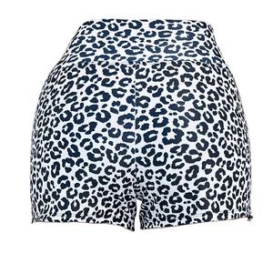 Custom Tights Compression <b>Shorts</b> Leopard Sublimation Print Sport Fitness Cross Waist <b>Shorts</b> Yoga <b>Leggings</b> for <b>Women</b> - Product Image 2