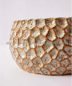 Pot de cire en acier inoxydable en forme de bol rond fait à la main couleur grise Base moulée décoration intérieure de la maison conteneur de cire élégant - Product Image 6