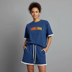 Nouvel ensemble deux pièces pour femme été 2025 : haut et short en coton 100 % respirant, coupe droite, manches longues, boutonné, couleur unie - Product Image 4