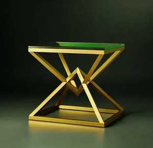 <b>Round</b> Gold Metal <b>Side</b> <b>Table</b> with White Marble Finish Elegant Two Tier Modern Furniture with Ornamental Elephant Sculpture - Product Image 6