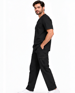 mens breathable hospital medical <b>scrubs</b> <b>jogger</b> pants set doctor nurse nursing uniform stretch spandex custom - Product Image 5