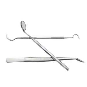 NUEVO-Juego de 3 piezas para examen dental NEW-VERTIS: Cuchillo de escultura, alicates de ortodoncia, explorador, herramienta de limpieza - Agarre ergonómico plateado de primera clase - Product Image 6