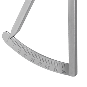 Calibre Castroviejo long 7 pouces droit 0-40 mm, échelle de mesure en acier inoxydable, instrument chirurgical manuel pour implants dentaires - Product Image 4