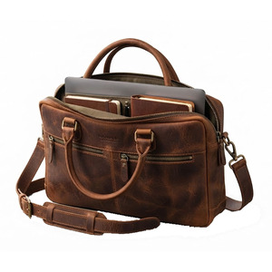 Housse pour ordinateur portable en cuir véritable, fine et protectrice, étui portable pour ordinateur portable, housse pour ordinateur portable pour le bureau, les voyages et le travail - Product Image 1