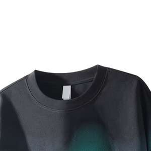 High Quality Men's Tie-Dyed Printed Short Sleeve Knitted Loose Fit <b>T</b>-Shirt Breathable Anti-Wrinkle Trendy Digital Printing - Product Image 4