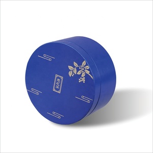 Blue Cylinder Box Logo Print Gift Paper Boxes - Product Image 3