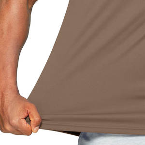 T-shirts en coton 100% microfibre vierges, séchage rapide, respirants, impression de logo, col contrastant, haute qualité, vente en gros - Product Image 5