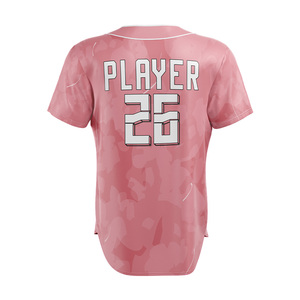 Camiseta de Béisbol para Mujer, Tallas Grandes, Tejido de Malla Transpirable, Cierre con Botones, Impresión de Logotipo Personalizado, Suministro de Fábrica OEM ODM - Product Image 5