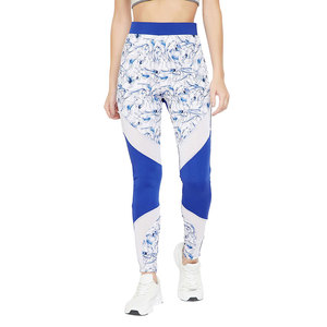 Women's Yoga Set 2-Piece Sleeveless <b>Crop</b> Top Mid Waist <b>Leggings</b> Full-Length Solid Print Contrast Binding Breathable - Product Image 4