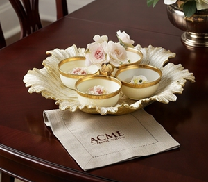 ACME Tulip Shape <b>Metal</b> Bowl Polished Finish Modern Luxury Design for Home Dinning Table <b>Top</b> Office Wedding Gifts - Product Image 5