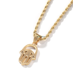 Pendentif Main de Fatma en Argent 925 Rhodié Or avec Cristaux de Laboratoire et Strass – Breloque de Luxe pour Usage Quotidien – Bijou Unisexe Hip Hop - Product Image 5