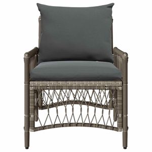 Silla de Jardín de Poliratán Gris 60 x 70 x 78 cm, Muebles de Exterior Elegantes - Product Image 6