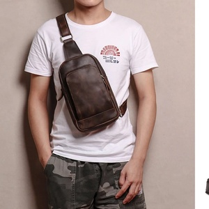 <b>Leather</b> Chest <b>Bag</b> Genuine <b>Leather</b> Anti-Theft Waterproof Zipper <b>Small</b> Elegant Lady Fashion <b>Crossbody</b> Purse Caramel Brown LCB-0007 - Product Image 1