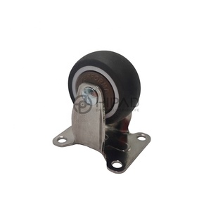 3 pouces 4 pouces 5 pouces Roulettes pivotantes industrielles en caoutchouc noir avec frein 3 ''Roues pivotantes robustes en caoutchouc Ruedas - Product Image 2