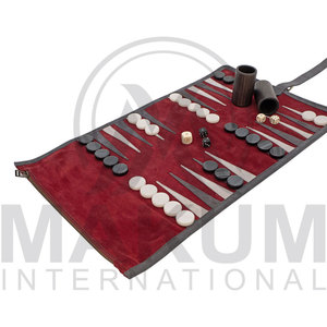 Juego de Ajedrez Portátil de Alta Calidad, Estuche de Viaje Enrollable de Cuero PU de Lujo, Tablero Plegable Hecho a Mano, Backgammon - Product Image 6