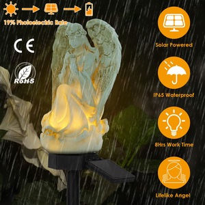 IP65 impermeabile esterno LED giardino luce 1 pezzo di preghiera solare angelo statua decorativo lampada da giardino per Patio cortile passerella paesaggio - Product Image 6