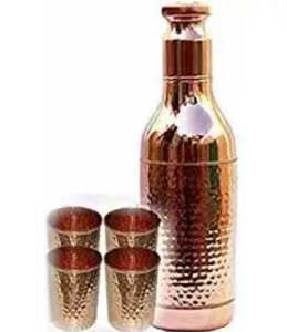 Botella de Agua de Cobre de Diseño Único de 500 ml con Agarre Antideslizante y Boca Ancha para una Limpieza y Recarga sin Esfuerzo - Product Image 4