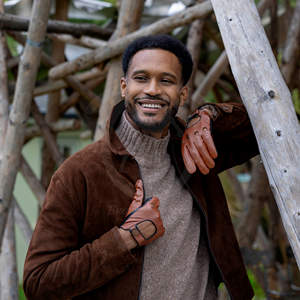 Gants de conduite en cuir d'agneau, finition douce et lisse, durables, unisexes - Product Image 1