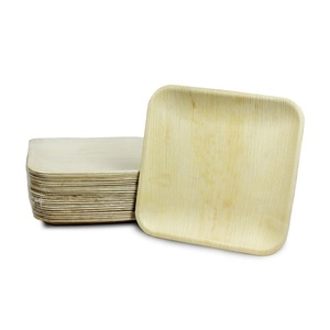 10 Inches Square Areca Palm Plates 50 <b>Pack</b> Heavy Duty Disposable Eco Plates Fast Food and Sweet Dessert Plates Party Tableware - Product Image 1