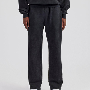 Pantalon évasé léger personnalisé avec logo pour homme, ensemble deux pièces coupe classique respirant taille élastique, survêtement évasé d'été pour homme - Product Image 6