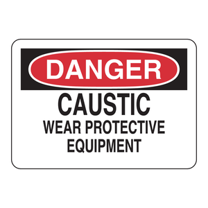 Señal de Advertencia de PVC para Áreas de Manipulación de Productos Químicos, Equipo de Protección Contra Productos Causticos - Product Image 2