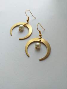 Pendientes de latón tipo cuff para la muñeca, joyería de lujo artesanal de la India, muestra gratuita. - Product Image 5