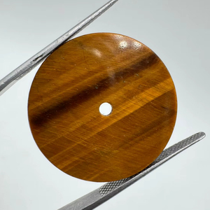 หน้าปัดนาฬิกาพร้อมกลไก NH35 ประดับด้วยหินไทเกอร์อายธรรมชาติ สีน้ำตาล/ดำ ขนาด 28.50 มม. หนา 1 มม. ดีไซน์คลาสสิก สวยงาม เหมาะสำหรับการประกอบนาฬิกา - Product Image 1