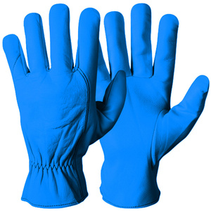 Best Performance Workwear New Design Cowhide Grain Leather Anti-static Durable Flexible Driver <b>Gloves</b> Breathable Construction - Product Image 3