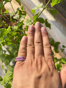 Natural Pink Sapphire Diamond Engagement <b>Ring</b> 925 Sterling <b>Silver</b> 14K Solid Gold <b>Emerald</b> Cut Rhodium Plated Party Bridal <b>Ring</b> - Product Image 5