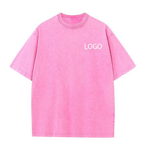 T-shirt pour homme en coton premium à grammage lourd, effet délavé à l'acide, coupe oversize, style streetwear vintage - Product Image 3