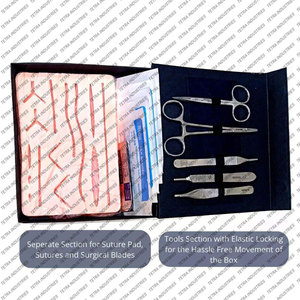 Surgical Suture Training Instruments <b>Kit</b> Surgical Grade Stainless Steel Manual Medical Practice <b>Suturing</b> Set - Product Image 2