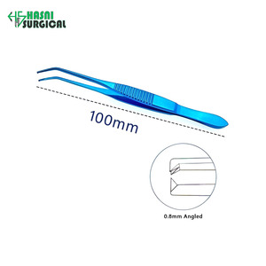 Pinces à tissus conjunctivaux droites dentelées de 0,5 mm en acier inoxydable, manuelles, certifiées CE, instruments chirurgicaux ophtalmiques - Product Image 6