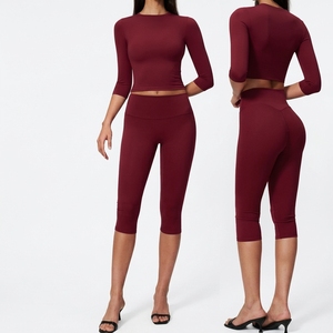 Women's Slim Yoga Dress, Stretchy <b>Tight</b> Fitness Active wear, Quick Dry Outdoor Running Sports Casual Yoga Clothing - Product Image 6