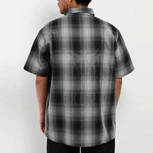 Dernier modèle de chemises en flanelle à manches courtes pour hommes Chemises à manches courtes en flanelle à la mode pour hommes - Product Image 2