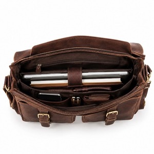 Premium Handmade Real Leather <b>Small</b> Sport Messenger <b>Bag</b> Crossbody Shoulder Satchel <b>Laptop</b> Work Office Travel Unisex Business - Product Image 6