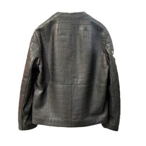 Chaqueta de piel de oveja y serpiente de alta gama para mujer, cuello redondo, estilo elegante, satén, novedad 2026 - Product Image 4