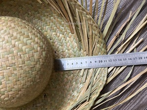 Sombrero de Paja Deshilachado Beachcomber para Disfraces, Sombrero Tradicional Puertorriqueño de Paja Pava, Color Natural, Venta al por Mayor - Product Image 2