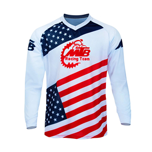 Jersey de Motocross Personalizado OEM de Manga Larga con Impresión Sublimada, Resistente al Viento e Impermeable, Tallas Grandes, Ropa para Motociclismo Todoterreno - Product Image 1