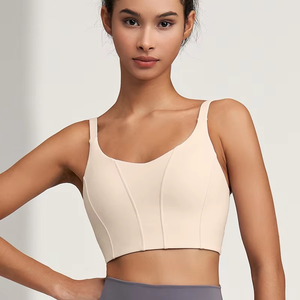 Sujetador Deportivo Ecológico de Alta Sujeción Ajustable para Mujer, Talla Grande, Secado Rápido, Tejido Transpirable, Antibacteriano, Decoración de Cristal - Product Image 1