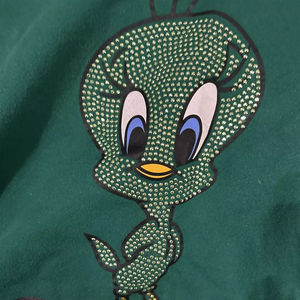 Sweat à capuche vintage surdimensionné pour homme en coton molletonné avec strass et pierres précieuses, style streetwear, personnalisable - Product Image 6