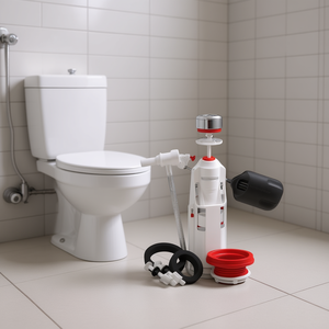 Valvola di Scarico Universale Criscolor per WC, Doppio Scarico 6-9L con Rubinetto Laterale, Set Completo - Product Image 3